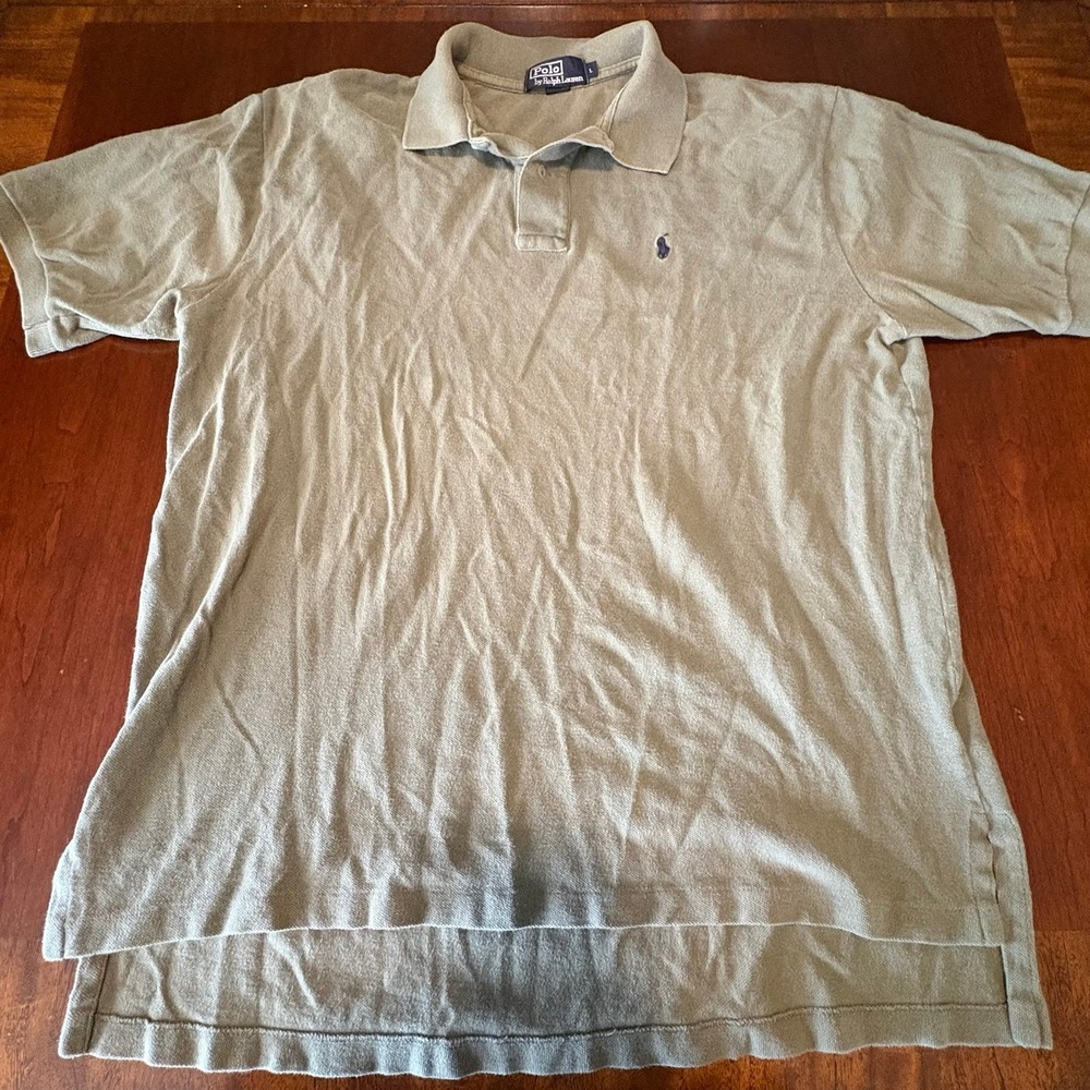 Polo Ralph Lauren Sage Green Polo Shirt Classic Pony Preppy Short Sleeve